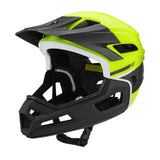 Maxbell Full Face Bike Helmet Protective Helmet Shock Absorbing Mountain Bike Helmet Fluorescent Yellow