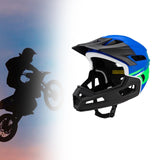 Maxbell Full Face Bike Helmet Protective Helmet Shock Absorbing Mountain Bike Helmet Blue Green