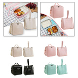 Maxbell Maxbell 2x Insulated Lunch Storage Bag Tote Food Bento Pouch for Girls School Travel White