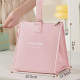 Maxbell Maxbell 2x Insulated Lunch Storage Bag Tote Food Bento Pouch for Girls School Travel White