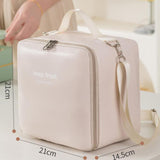 Maxbell Maxbell 2x Insulated Lunch Storage Bag Tote Food Bento Pouch for Girls School Travel White