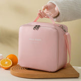 Maxbell Maxbell 2x Insulated Lunch Storage Bag Tote Food Bento Pouch for Girls School Travel White