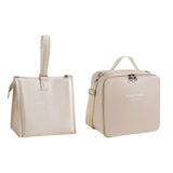 Maxbell Maxbell 2x Insulated Lunch Storage Bag Tote Food Bento Pouch for Girls School Travel White