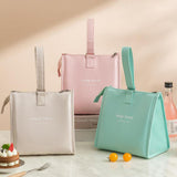 Maxbell Maxbell 2x Insulated Lunch Storage Bag Tote Food Bento Pouch for Girls School Travel White