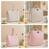 Maxbell Maxbell 2x Insulated Lunch Storage Bag Tote Food Bento Pouch for Girls School Travel White