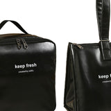 Maxbell 2x Insulated Lunch Storage Bag Tote Food Bento Pouch for Girls School Travel Black