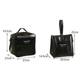 Maxbell 2x Insulated Lunch Storage Bag Tote Food Bento Pouch for Girls School Travel Black