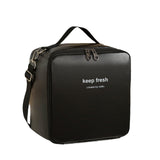 Maxbell 2x Insulated Lunch Storage Bag Tote Food Bento Pouch for Girls School Travel Black