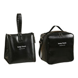 Maxbell 2x Insulated Lunch Storage Bag Tote Food Bento Pouch for Girls School Travel Black