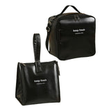 Maxbell 2x Insulated Lunch Storage Bag Tote Food Bento Pouch for Girls School Travel Black