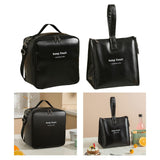 Maxbell 2x Insulated Lunch Storage Bag Tote Food Bento Pouch for Girls School Travel Black