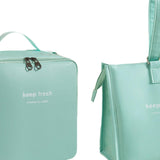 Maxbell Maxbell 2x Insulated Lunch Storage Bag Tote Food Bento Pouch for Girls School Travel Green