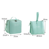 Maxbell Maxbell 2x Insulated Lunch Storage Bag Tote Food Bento Pouch for Girls School Travel Green
