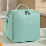 Maxbell Maxbell 2x Insulated Lunch Storage Bag Tote Food Bento Pouch for Girls School Travel Green