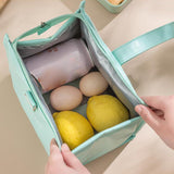 Maxbell Maxbell 2x Insulated Lunch Storage Bag Tote Food Bento Pouch for Girls School Travel Green