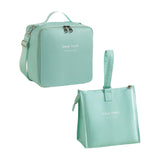 Maxbell Maxbell 2x Insulated Lunch Storage Bag Tote Food Bento Pouch for Girls School Travel Green