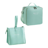 Maxbell Maxbell 2x Insulated Lunch Storage Bag Tote Food Bento Pouch for Girls School Travel Green