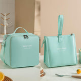 Maxbell Maxbell 2x Insulated Lunch Storage Bag Tote Food Bento Pouch for Girls School Travel Green