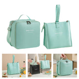 Maxbell Maxbell 2x Insulated Lunch Storage Bag Tote Food Bento Pouch for Girls School Travel Green