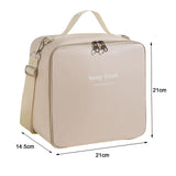Maxbell Insulated Lunch Case Bag Leakproof Tote Food Bento Pouch for Adults Work Men White
