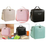Maxbell Insulated Lunch Case Bag Leakproof Tote Food Bento Pouch for Adults Work Men White