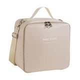 Maxbell Insulated Lunch Case Bag Leakproof Tote Food Bento Pouch for Adults Work Men White