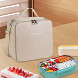 Maxbell Insulated Lunch Case Bag Leakproof Tote Food Bento Pouch for Adults Work Men White