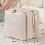 Maxbell Insulated Lunch Case Bag Leakproof Tote Food Bento Pouch for Adults Work Men White