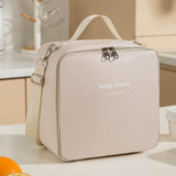Maxbell Insulated Lunch Case Bag Leakproof Tote Food Bento Pouch for Adults Work Men White