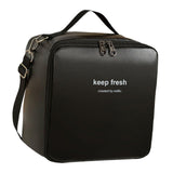 Maxbell Insulated Lunch Case Bag Leakproof Tote Food Bento Pouch for Adults Work Men Black