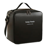 Maxbell Insulated Lunch Case Bag Leakproof Tote Food Bento Pouch for Adults Work Men Black