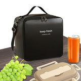 Maxbell Insulated Lunch Case Bag Leakproof Tote Food Bento Pouch for Adults Work Men Black