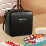 Maxbell Insulated Lunch Case Bag Leakproof Tote Food Bento Pouch for Adults Work Men Black