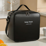 Maxbell Insulated Lunch Case Bag Leakproof Tote Food Bento Pouch for Adults Work Men Black