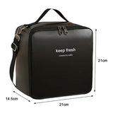 Maxbell Insulated Lunch Case Bag Leakproof Tote Food Bento Pouch for Adults Work Men Black