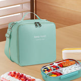 Maxbell Insulated Lunch Case Bag Leakproof Tote Food Bento Pouch for Adults Work Men Green