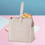Maxbell Insulated Lunch Storage Bag Portable Tote Bento Pouch for Fishing Adults Girls White