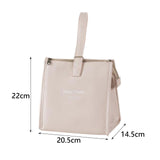 Maxbell Insulated Lunch Storage Bag Portable Tote Bento Pouch for Fishing Adults Girls White