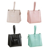 Maxbell Insulated Lunch Storage Bag Portable Tote Bento Pouch for Fishing Adults Girls White