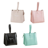 Maxbell Insulated Lunch Storage Bag Portable Tote Bento Pouch for Fishing Adults Girls White