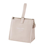 Maxbell Insulated Lunch Storage Bag Portable Tote Bento Pouch for Fishing Adults Girls White