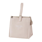 Maxbell Insulated Lunch Storage Bag Portable Tote Bento Pouch for Fishing Adults Girls White