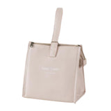 Maxbell Insulated Lunch Storage Bag Portable Tote Bento Pouch for Fishing Adults Girls White
