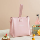 Maxbell Insulated Lunch Storage Bag Portable Tote Bento Pouch for Fishing Adults Girls Pink