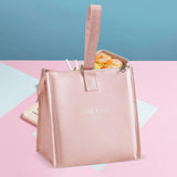 Maxbell Insulated Lunch Storage Bag Portable Tote Bento Pouch for Fishing Adults Girls Pink
