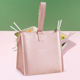 Maxbell Insulated Lunch Storage Bag Portable Tote Bento Pouch for Fishing Adults Girls Pink