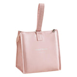 Maxbell Insulated Lunch Storage Bag Portable Tote Bento Pouch for Fishing Adults Girls Pink