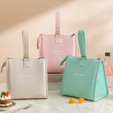 Maxbell Insulated Lunch Storage Bag Portable Tote Bento Pouch for Fishing Adults Girls Pink