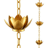Maxbell Lotus Rain Chains for Gutters Decorative Roofs Sheds Lotus Flower Rain Chain