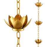 Maxbell Lotus Rain Chains for Gutters Decorative Roofs Sheds Lotus Flower Rain Chain
